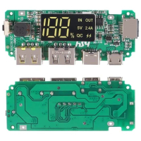 5V2.4A fast charging boost circuit board QC flash charging mobile power supply DIY board dual USB power bank modification module