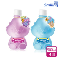 百齡Smiling 雙氟防蛀兒童漱口水500ml x4入組 (造型花栗鼠款)
