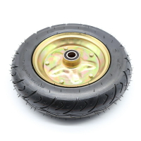 300-8橡膠輪單輪工業腳輪擺地攤手推車輪胎重型拉貨14寸充氣輪子