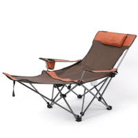 Outdoor Reclining Camping Chair Simple Campingportable Folding Chair Multifunctional Nap Bed Nature Hike Chair Lightweight Chair