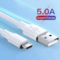 Lovebay 5A Micro USB Cable For Samsung Huawei Xiaomi 1M/2M Fast Charging Data Cable Wire Cord White Bold Wire Cable For Micro