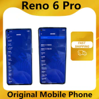 Original Oppo Reno 6 Pro 5G Smart Phone NFC 64.0MP Dimensity 1200 65W Charger 6.55" 90HZ Android 11.0 Screen Fingerprint OTA