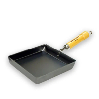 【極PREMIUM】不易生鏽窒化鐵玉子燒調理鍋18x18cm 大型(日本製極鐵鍋無塗層)