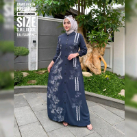 Gamis Batik Rayon Super Premium Model Kancing Depan Busui Friendly Dress Batik Wanita Dewasa Terbaru