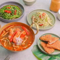 【板橋凱撒大飯店】Lotus蓮花泰式餐廳★雙人組合套餐券4菜+1湯+1甜點(假日2人+200)