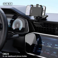 NEW OUKU รุ่น OK23 ขาตั้งโทรศัพท์ในรถยนต์ ที่ยึดมือถือ ที่วางโทรศัพท์บนแผงหน้าปัดรถยนต์&ยึดกระจกมองห