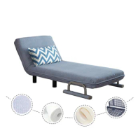 Folding Sofa Bed Armchair Sleeper Leisure Recliner Fabric Breathable Lazy Sofas Single Living Room Lounge Chair Bed