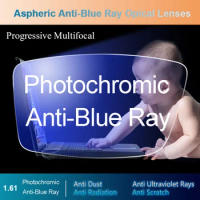 1.56 1.61 1.67 Index Progressive Prescription Anti-Blue Ray Photochromic Gray Glasses Lenses Multifocals Optical Computer Glass
