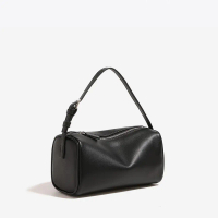 Cross-Border Row Top Layer Cowhide Handbag Versatile Handheld Shoulder Bag 90s Suede Pen Holder Bag 