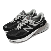 NEW BALANCE 休閒鞋 990 V6 2E 寬楦 男鞋 黑 銀 美製 復古 麂皮 NB 紐巴倫(M990BK6-2E)