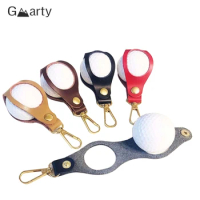 Golf Ball Bag PU Leather Sleeve Protective Cover Bag Holder Golf Training Sports Accessories Golf Supplies Ball Carrier Pouch
