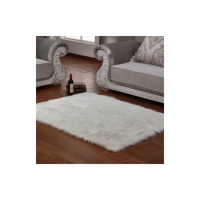 【JEN】仿羊毛方形長毛絨地毯地墊腳踏墊沙發墊60*120cm白色