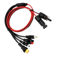 Kabel sambungan panel solar mudah alih, pembahagi kabel solar 4-dalam-1 (100 cm), sambungan stesen k