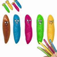 10PCS Rubber Funny Flying Toys Soft Rubber Poop Squishy Finger Ejection Stretchy Stress Relief Toy Party Favors