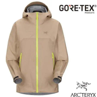 【加拿大 ARCTERYX 始祖鳥】女款 Beta Gore-Tex 防風防水透氣連帽外套/30791 柳條褐/音速綠