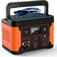 Portable Power Station, 600W(Peak 1200) Solar Generator, 550Wh LiFePO4 Battery Pack, 110V AC Outlets, DC&amp;USB ports