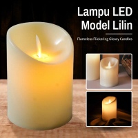 Lilin LED - Crystal Electric Candle Light - Lilin Natal - Smoke free - Tanpa Asap - Model Leleh - Ro