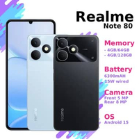 HP Smartphone Android Realme Note 80 4GB 64GB, 4GB 128GB 4/128GB Blue