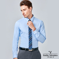 Emilio Valentino 范倫提諾竹炭機能長袖襯衫-藍