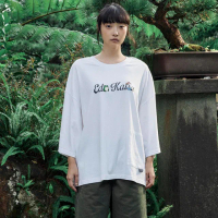 【EDWIN】江戶勝 男裝 寬版寬袖短袖T恤(米白色)