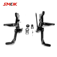 SMOK Motorcycle CNC Aluminum Alloy Rear Sets Rearset Footrest Foot Rest Pegs For Kawasaki Z1000 Z 1000 2012 2013 2014 2015 2016