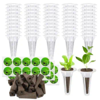 Garden Seed Pod Kit Hydroponic Growing System Kit Plant Flower Seed Grow Sponges Grow Baskets Grow Domes And Pod Labels