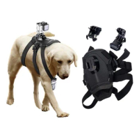 Dog Harness Gopro, Soft and Adjustable Gopro Dog Harness Mount for Large, Medium and Small Dogs Can Be Used for Chest and Back
