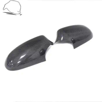 For BMW E87 E82 1Series 2006-2010 Rear View Mirror Cover Sticker Paste On Door Wings Carbon Fiber Accessories Car Styling