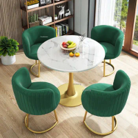 Modern Marble Dining Table Home Kitchen Furniture Round Table Set Nordic Dining Room 4 Chairs Kitchen Set Dining Chairs