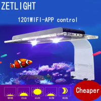 Zetlight ZA1201WIFI ZA-1201AI new 22W Full spectrum seawater coral lamp through APP control light SPS LPS