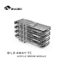 Bykski Acrylic GPU Active Backplate Bridging Module For VGA Water Blocks,Multi Video Cards Connectors Water Cooling Accessories