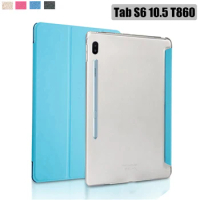 Case for Samsung Galaxy Tab S6 10.5 Inch SM-T860 T865 Stand Cover for S6 10.5 2019 Tablet PU Leather + PC Shockproof Stand Cover