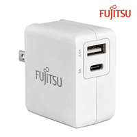 富士通USB/TYPE-C電源供應器 (US-09-1)/TYPE-C充電器 3A / USB充電器/2PORT輸出