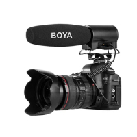 BOYA BY-DMR7 Super Cardioid Condenser Microphone with LCD Display Micro HDSC Card Compartment for DSLR Video Camera Camcorder