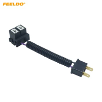 FEELDO 2Pcs Car H7 Ceramic Socket Heavy Duty Ceramic Wiring Harness Connector For Headlight Bulb Socket Wire Plug Adapter