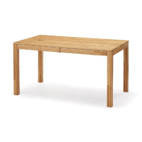【MUJI 無印良品】節眼木製餐桌/附抽屜/橡木/寬140CM(大型家具配送)