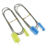 155cm Stainless Steel Cleaning Brush Flexible Double Ended Hose Brush Filter Water Pump Air Pipe Hose Cleaner Aquarium