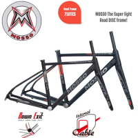 700C MOSSO Road Disc Gravel Frame With Carbon Fork Superlight 142mmThru-axle Internal Cable Frameset Bicycle Accessories