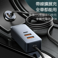 【Baseus 倍思】倍享PPS帶線4口快充車載充電器120W CCBX【App 4%回饋】