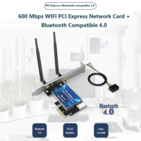 EP-9619 600M Dual Band PCI-E Wireless Network Card+4.0 Bluetooth-compatible Adapter 802.11n Wireless Card For Desktop Computer