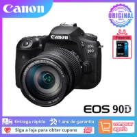 Canon EOS 90D DSLR APS-C Digital Compact Camera High Pixel Fotografica Profesional Camera With EF-S 18-55mm F4-F5.6 IS STM Lens
