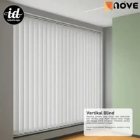 Vertical Blind Dimout Nove – Tirai Jendela Kantor & Ruang Tamu Minimalis Modern L.100CM X T.120CM