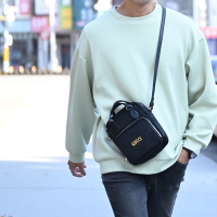 GUCCI 古馳  OFF THE GRID 燙金LOGO經典緹花尼龍兩用斜背方包/記者包(黑)