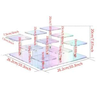 亞克力展示架透明手辦盲盒公仔泡泡瑪特收納架蛋糕甜點陳列置物架
