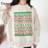 Harajuku Pullovers Streetwear Ugly Christmas Sweatshirt Where's The Tylenol Di*kless Vintage Women Sweatshirt Humor Hoodies Mens