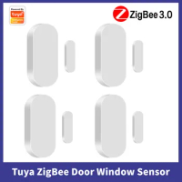Tuya ZigBee 3.0 Door Window Sensor For Smart Life Remote Status Monitor Alarm Door Magnetic Sensor Work with Tuya Zigbee Hub