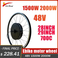 48V 1500W 2000W Electric Bike Wheel Rear Motor 28inch 29inch 700C Hub Motor Electric Conversion Kit Disc/V Brake Brushless