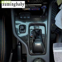 Xuming 1 件裝碳纖維彩色不銹鋼按鈕齒輪面板蓋適用於福特 Ranger 配件 2015-2021 左側