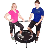 Maximus PRO Folding Rebounder USA | Voted #1 Indoor Exercise Mini Trampoline for Adults with Bar | Fitness &amp; Weight Loss| Fr