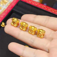 Pure 24K Yellow Gold Bracelet Women 999 Gold 3D Dog Bracelet